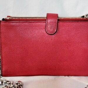 Rebecca Minkoff Leather Wallet Crossbody Red
